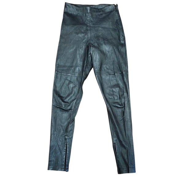 Maison Martin Margiela x H&M BLACK LEATHER LEGGINGS PANTS Size XS - Picture 2 of 16